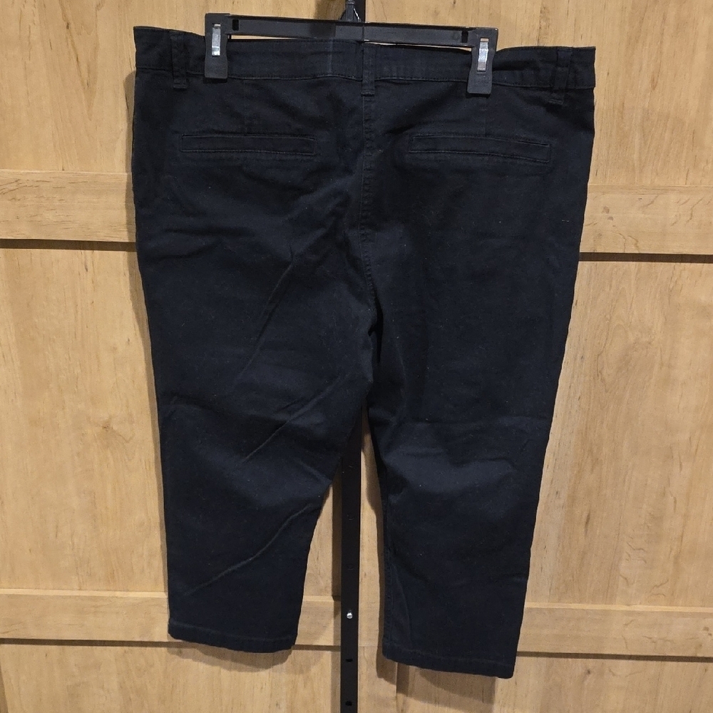 (J42) Black Capri Pants Sz 16 Womans - Picture 4 of 5